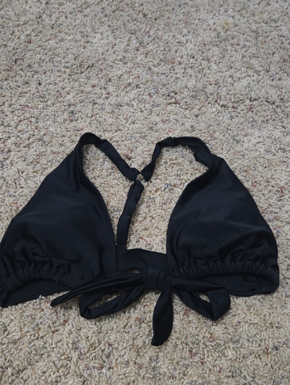 Time and Tru Black Bikini Top